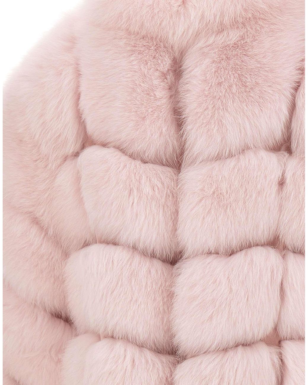 FRAME Pink Fox Fur Coat