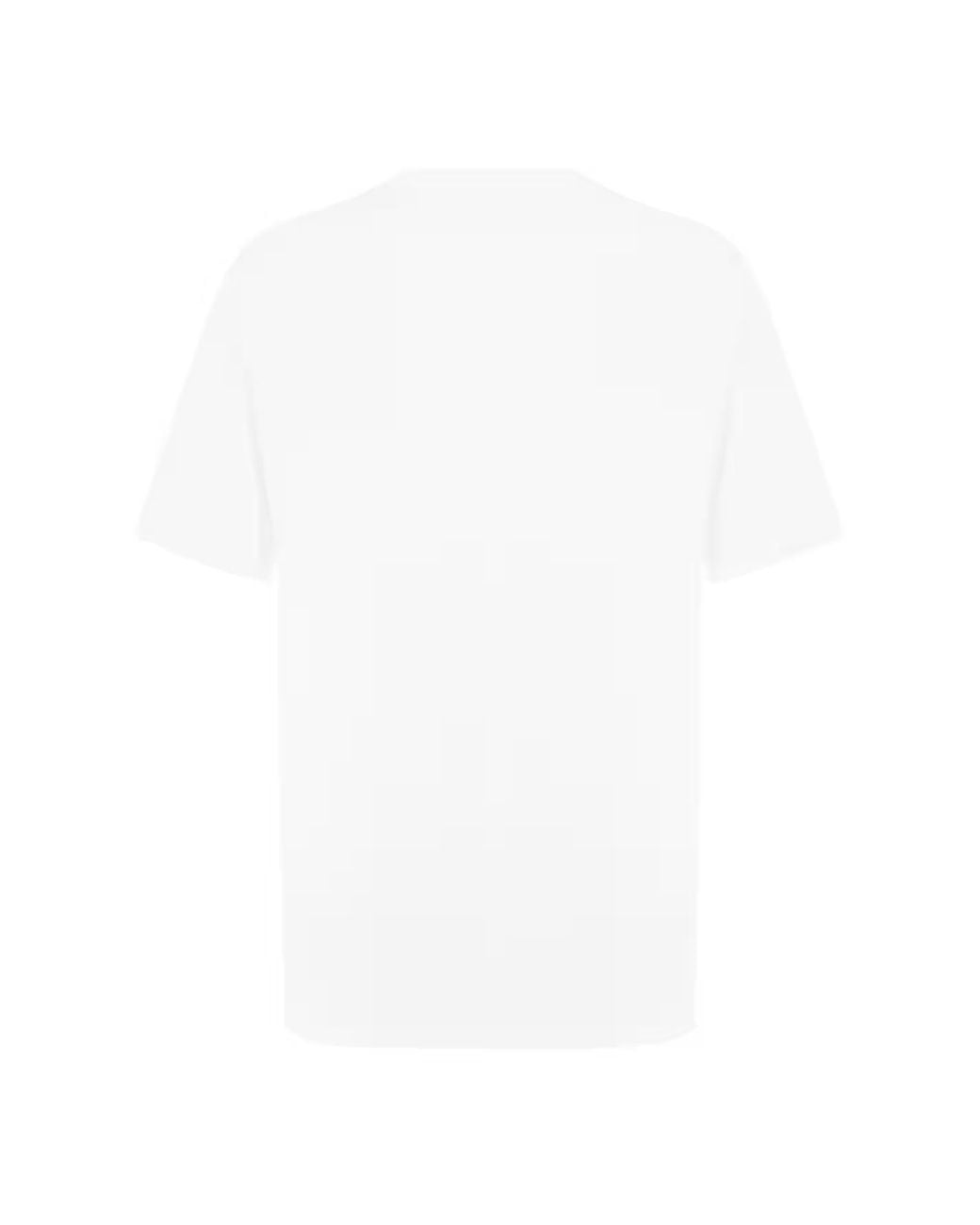 Balmain White Print Logo Cotton T-Shirt for men