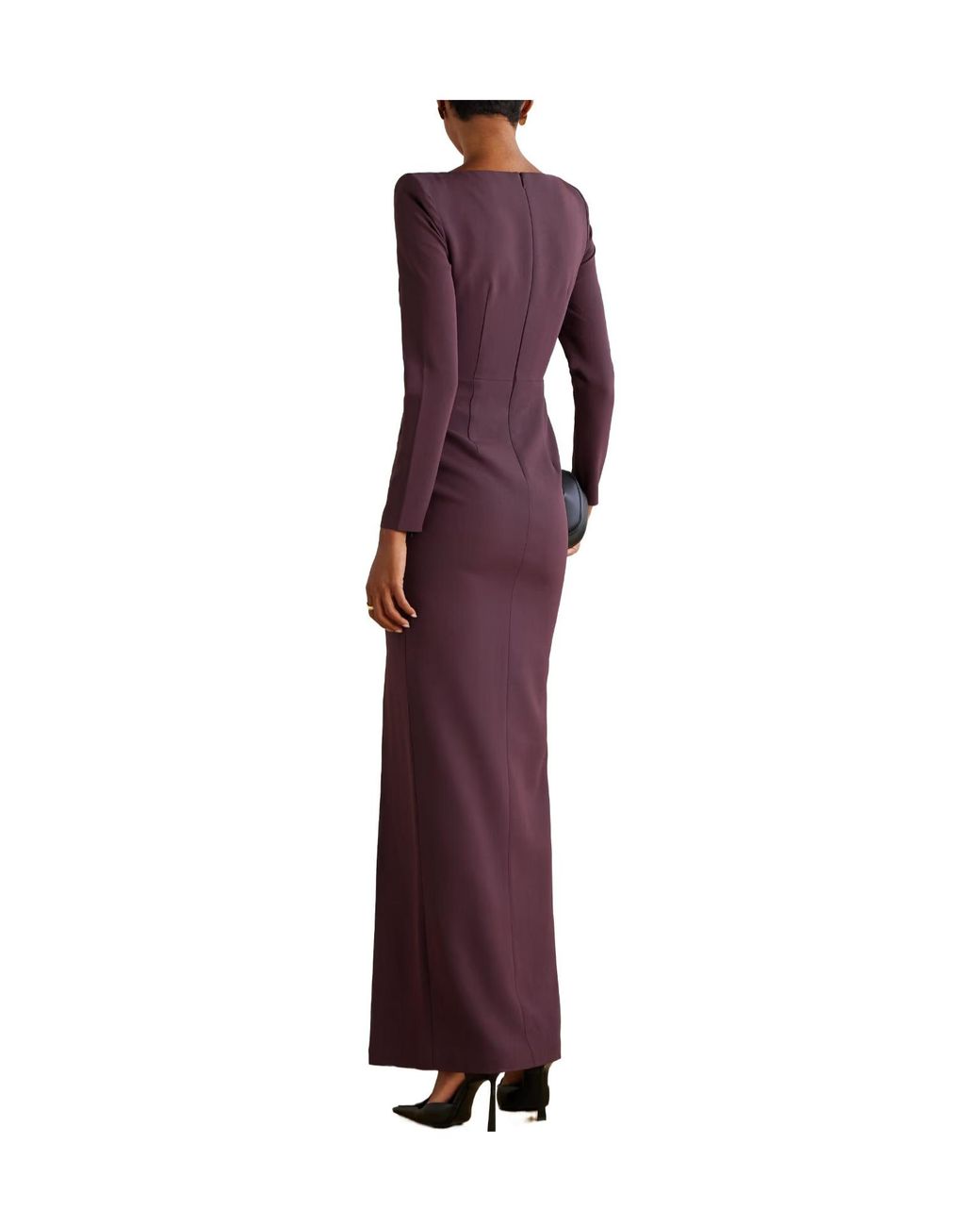 Alex Perry Purple Crepe Gown