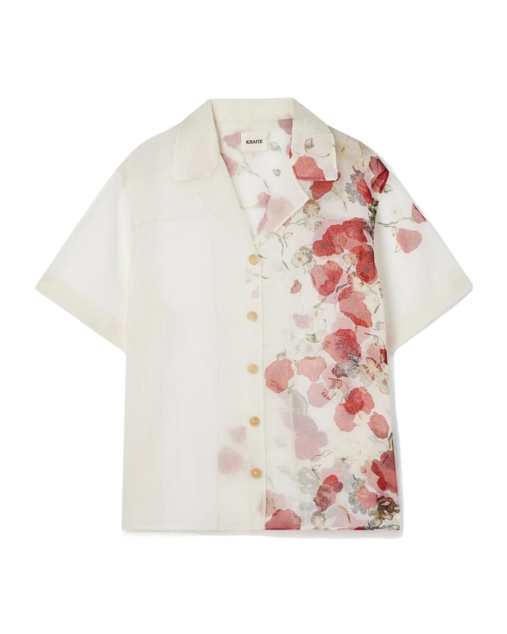Khaite White Riordan Printed Shirt