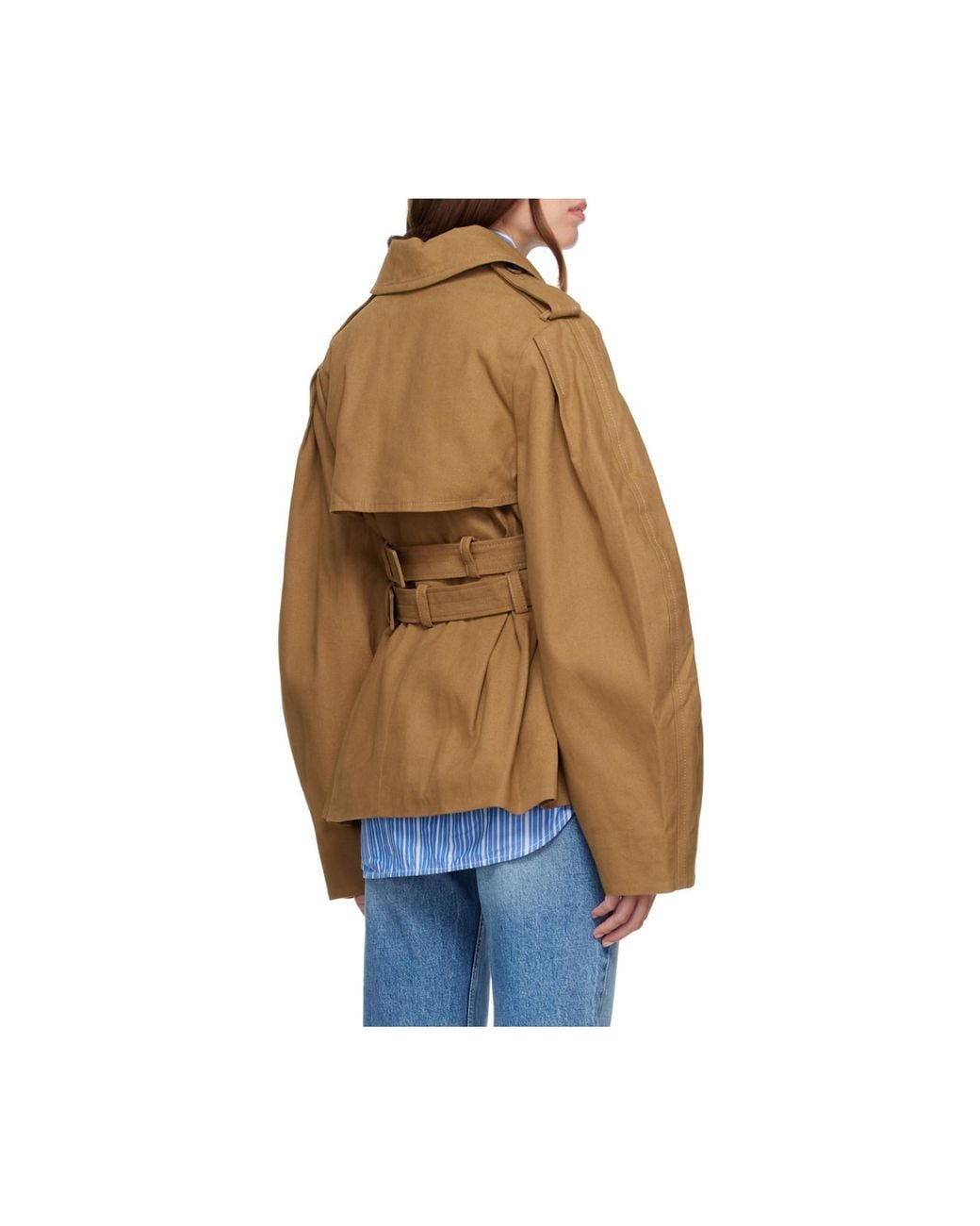 Ganni Brown Ermine Belted Jacket