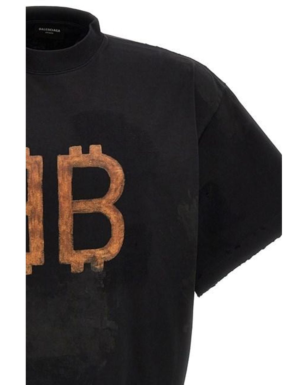 Balenciaga Black T-Shirt Crypto Oversize for men