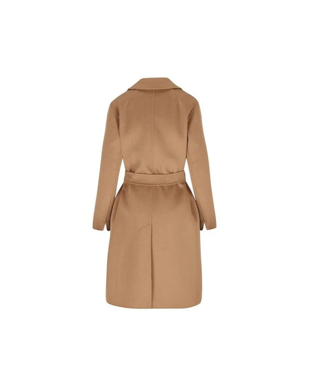Max Mara Brown 'S Belted Long-Sleeved Coat