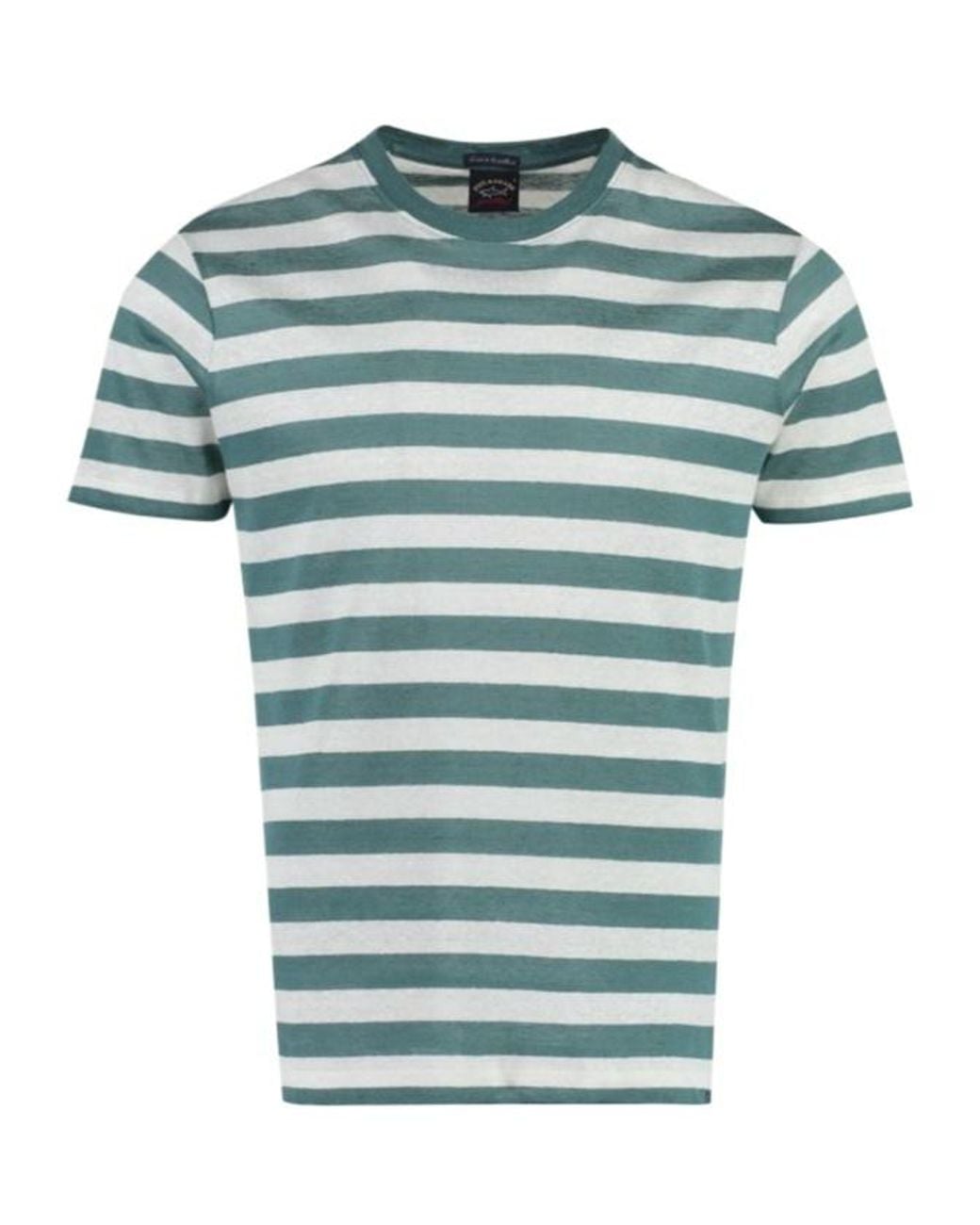 Paul & Shark Blue Striped Crew-Neck T-Shirt for men