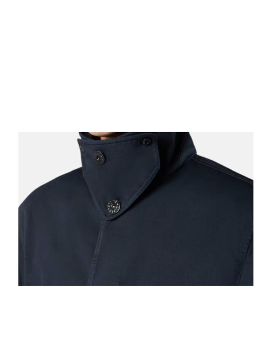 Stone Island Blue Compass-Badge Button-Up Coat for men