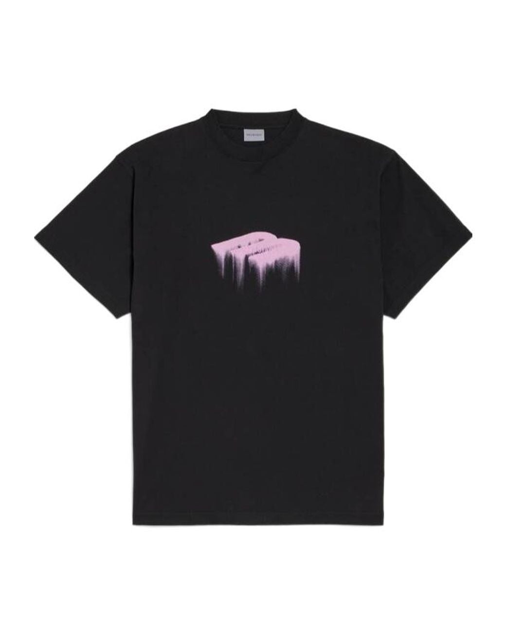 Balenciaga Black Printed T-Shirt for men
