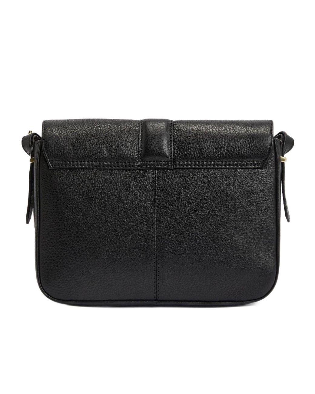 Barbour Black Leather Crossbody Bag