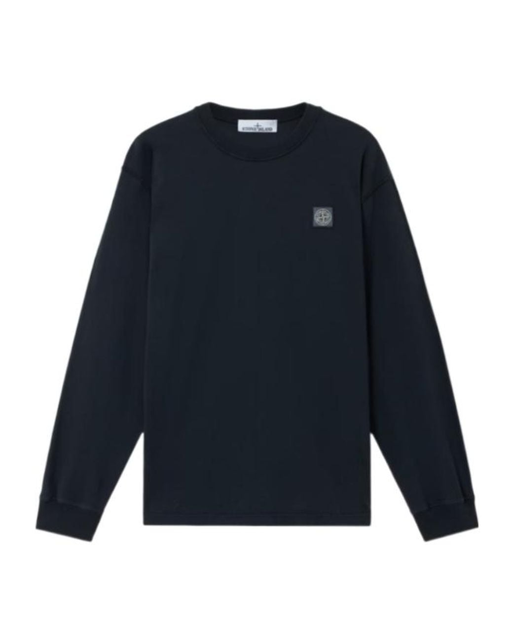 Stone Island Blue Slim-Fit Long-Sleeve T-Shirt With 'Fissato' Effect for men