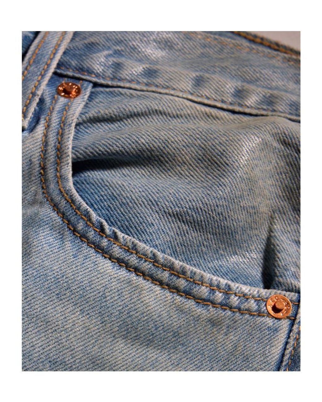 Levi's Blue Ribcage Wide Leg Jeans