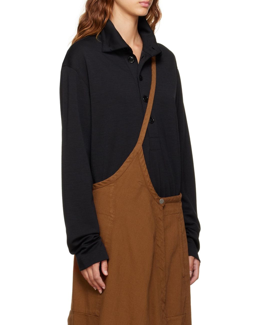 Lemaire Black Buckle Turtleneck Sweater for men