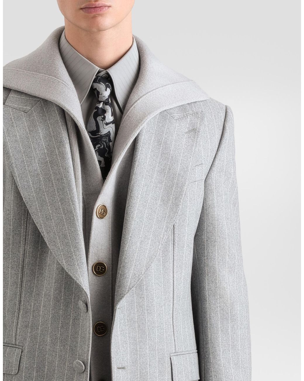 Dolce & Gabbana Gray Martini Single-Breasted Jacket for men