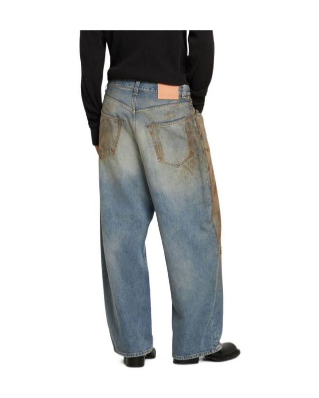 Acne Blue Highwaist Straightleg Pants for men