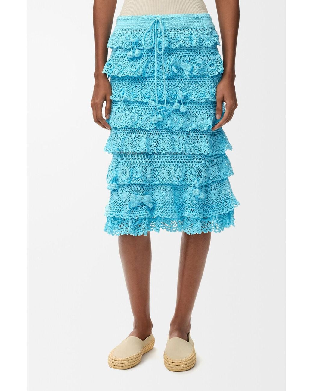 Loewe Blue Mid-Waisted Skirt