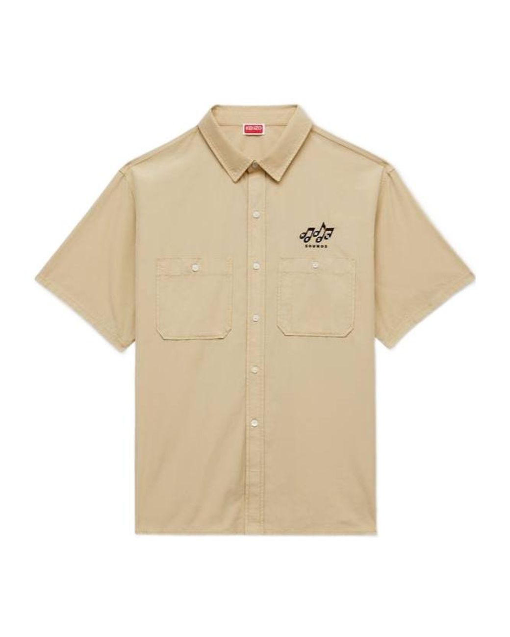 KENZO Natural Sounds' Casual Short Sleeve Shirt for men