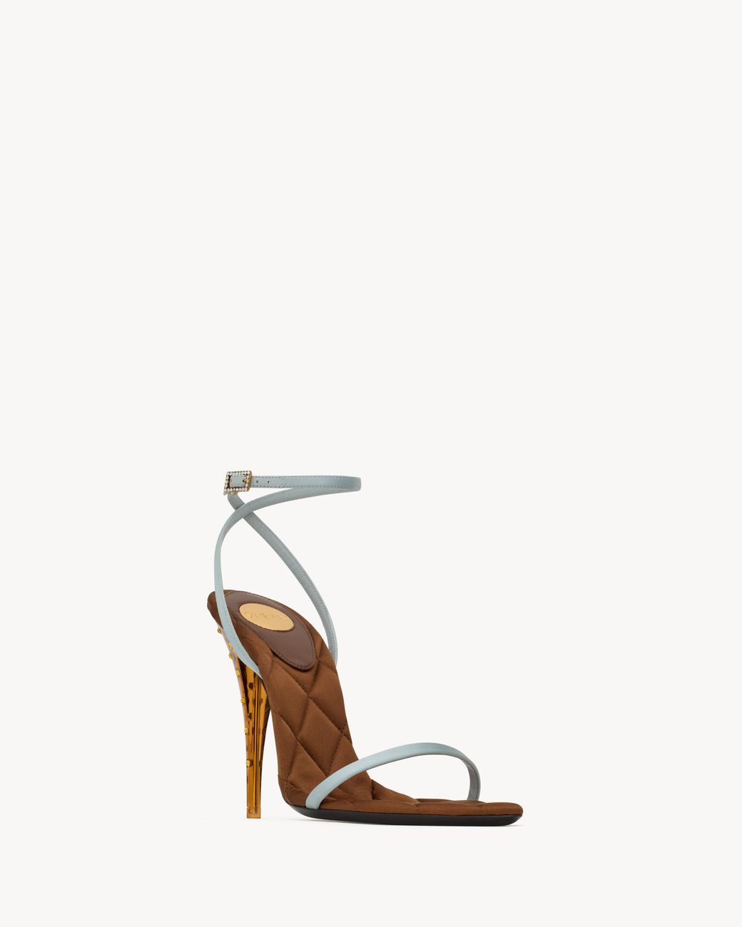 Saint Laurent White Ivresse High-Heeled Sandals