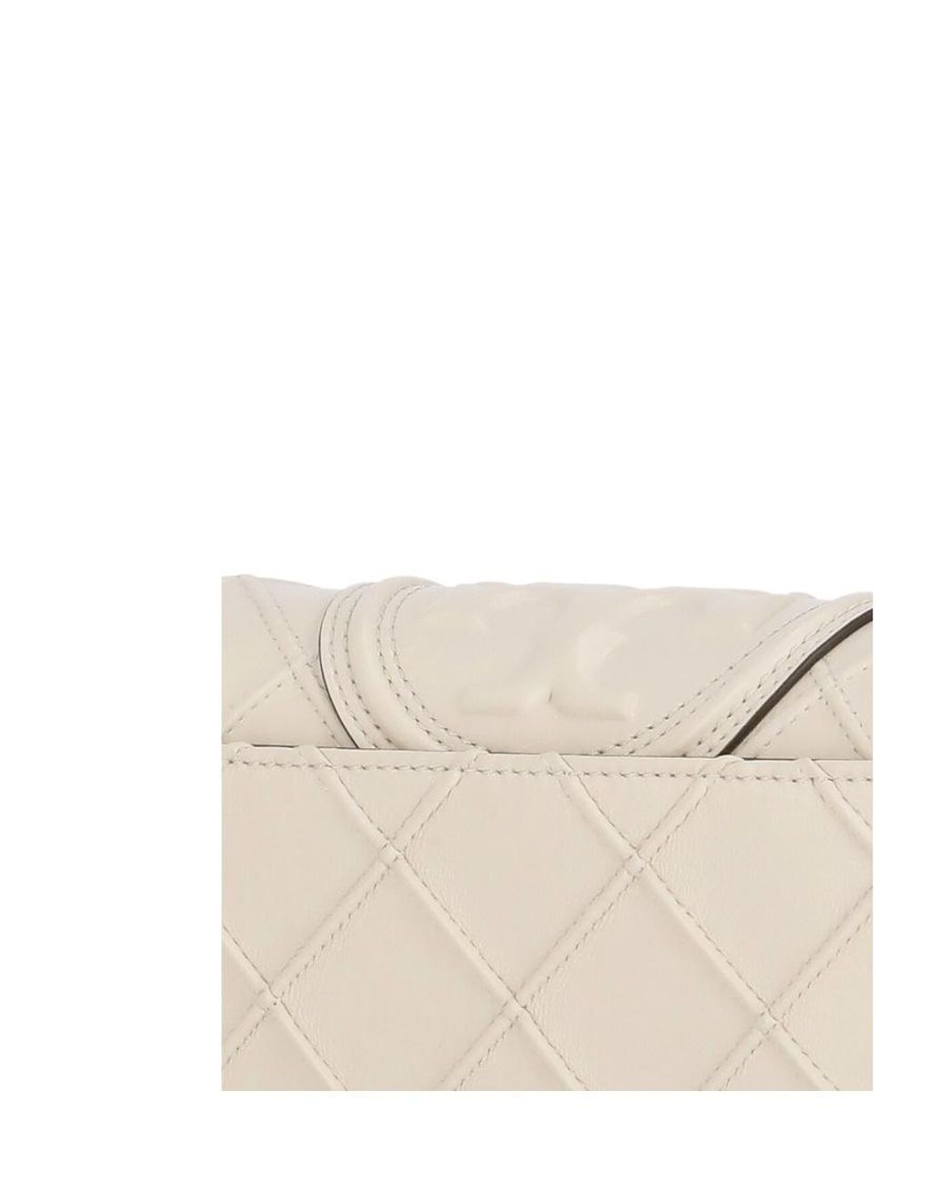 Tory Burch White Fleming Soft Chain-Linked Wallet
