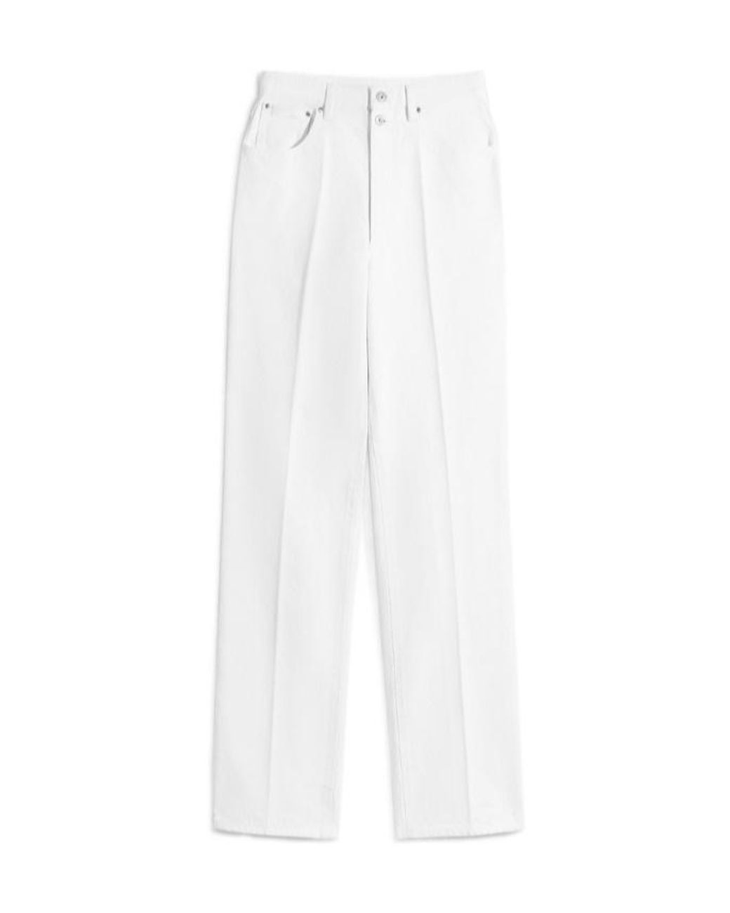 Lemaire White Straight Leg Jeans