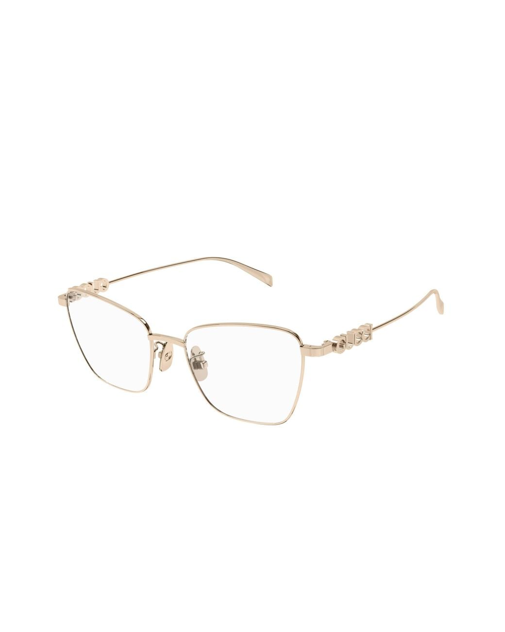 Gucci White Eyewear Butterfly Frame Glasses