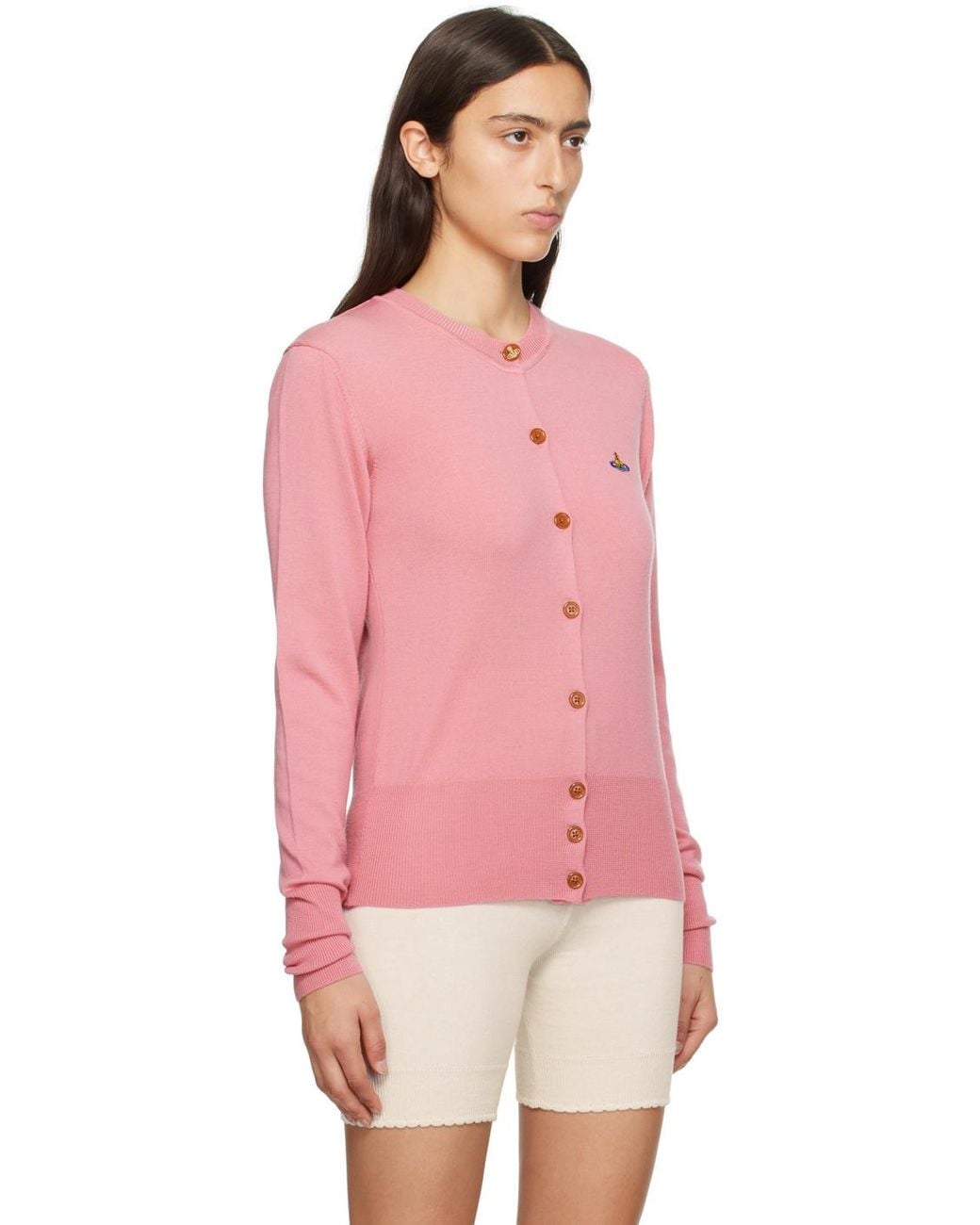 Vivienne Westwood Pink Crew Neck Long-Sleeve Knit Top