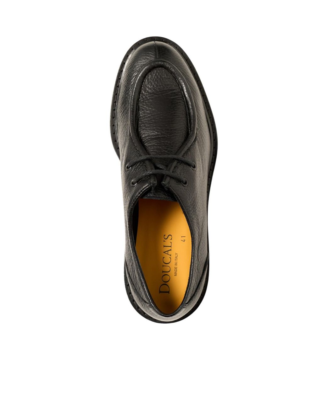 Doucal's Brown Apron-Stitch Lace-Up Shoes for men