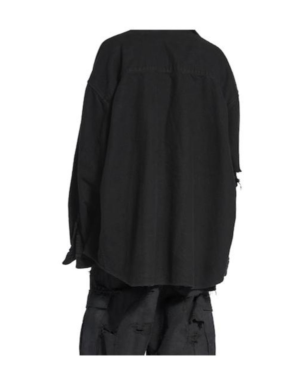 Balenciaga Black Graphic Printed Layered Shirt for men
