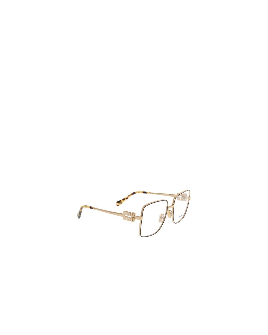 Miu Miu White Eyewear Square Frame Glasses