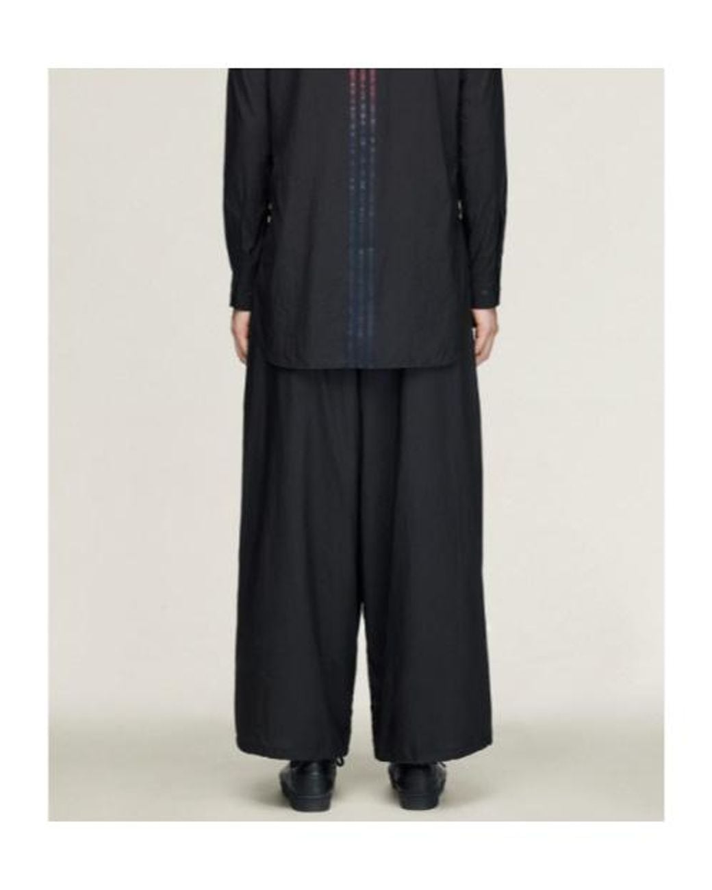 Y-3 Black Relaxed Drawstring Pants for men