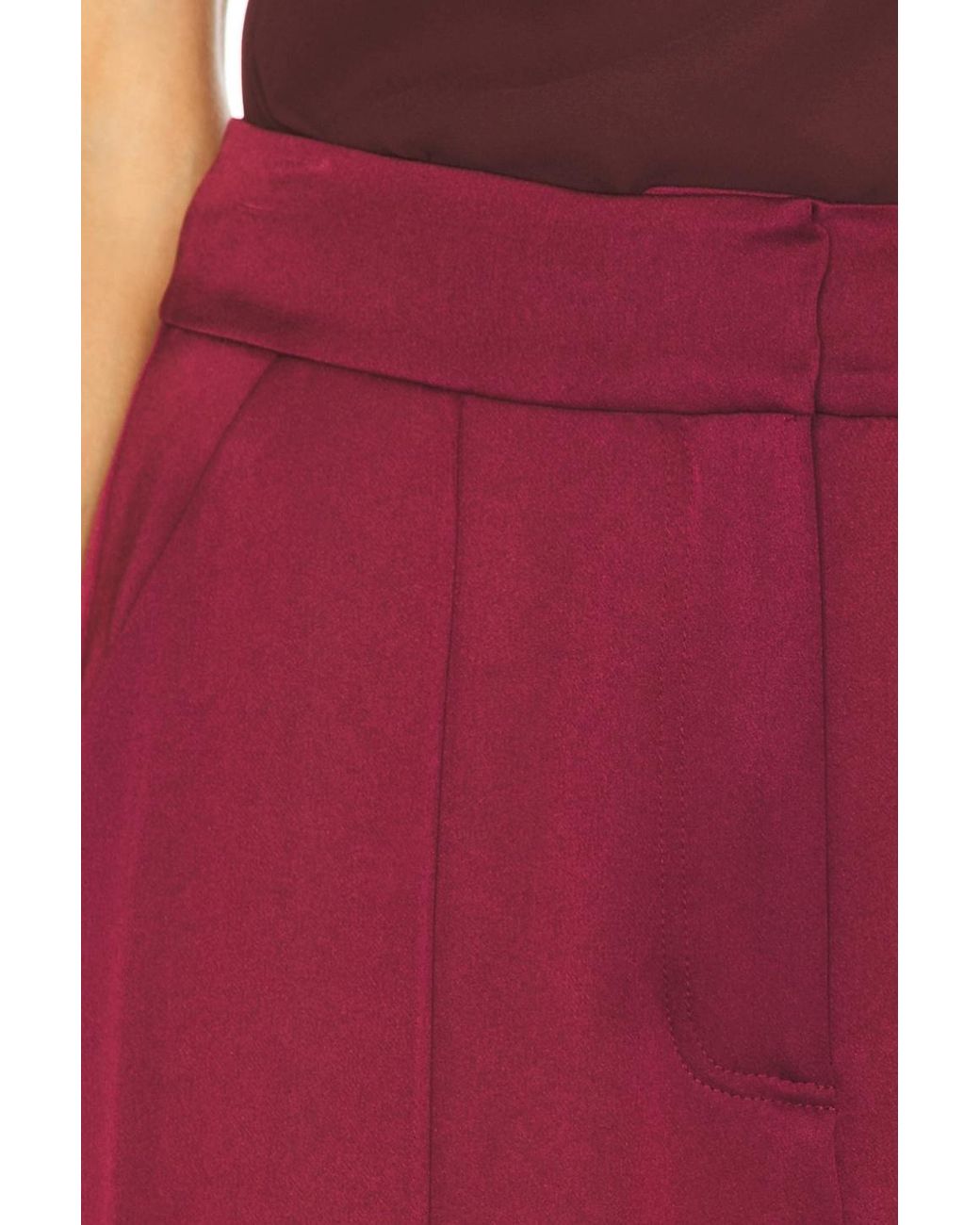 Jonathan Simkhai Red Akira Wide-Leg Pants