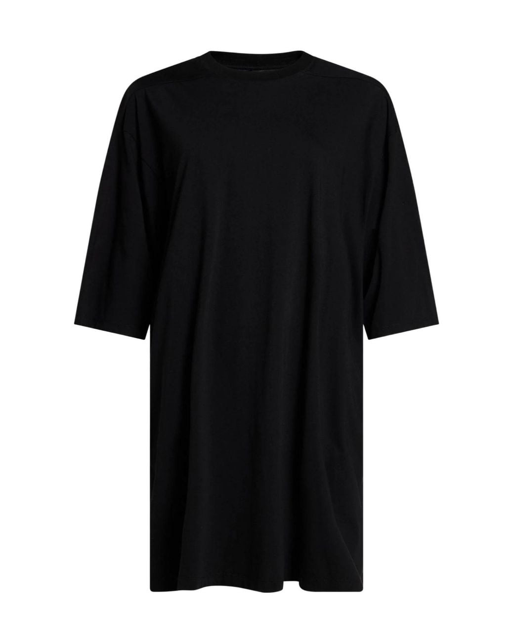Rick Owens Black Loose Solid-Color T-Shirt