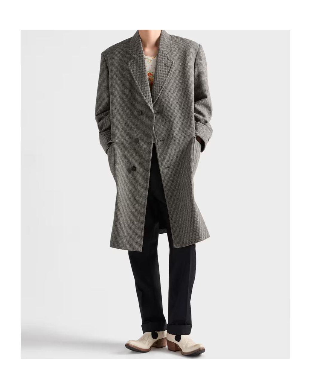 Prada Black Wool Blend Pants for men