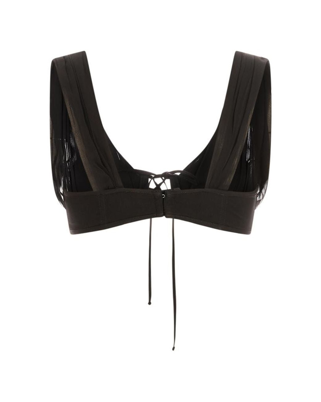 GIUSEPPE DI MORABITO Black Bra With Lace Details