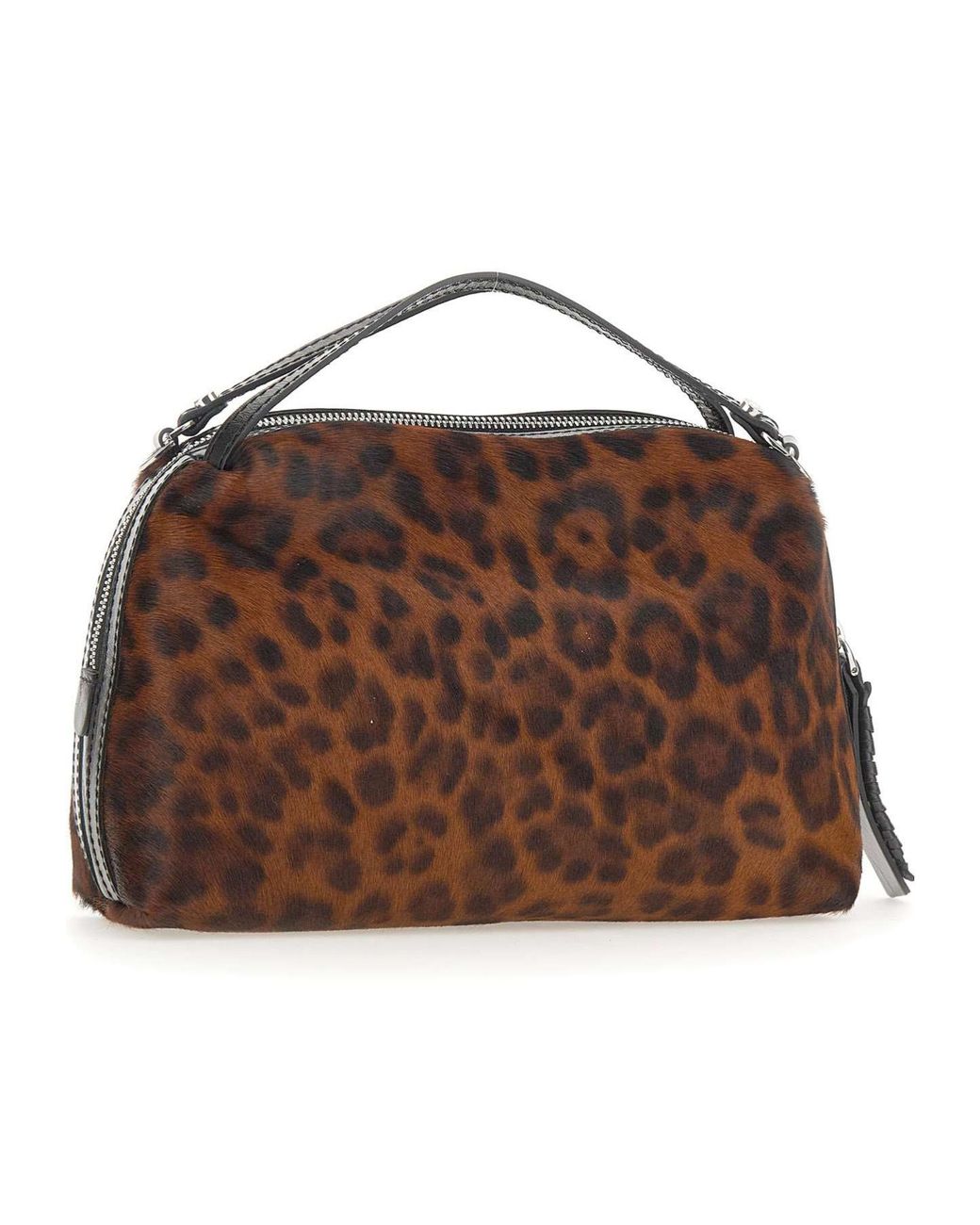 Gianni Chiarini Brown Alifa Animal-Print Shoulder Bag