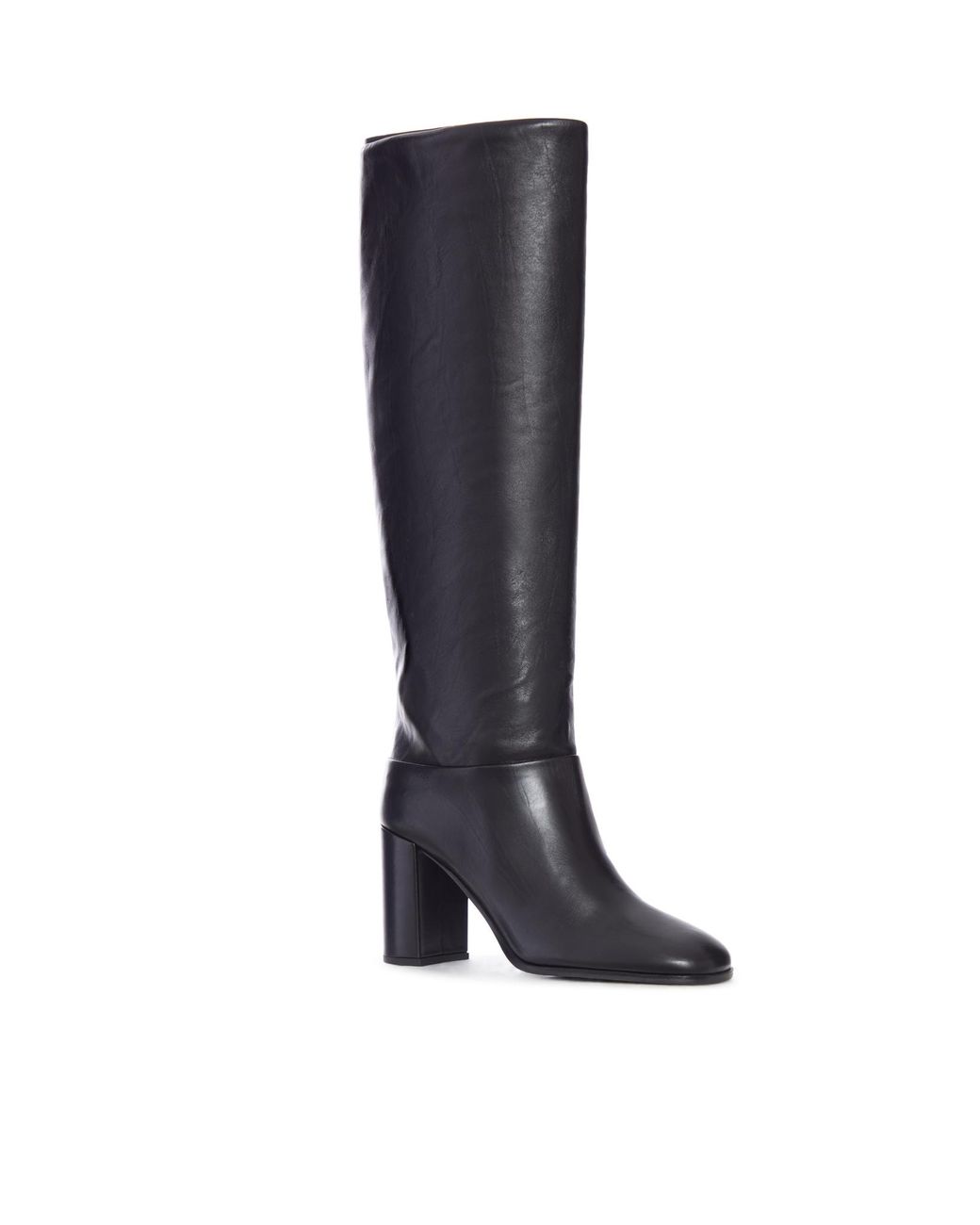 Prada Black Block-Heeled Knee-High Boots