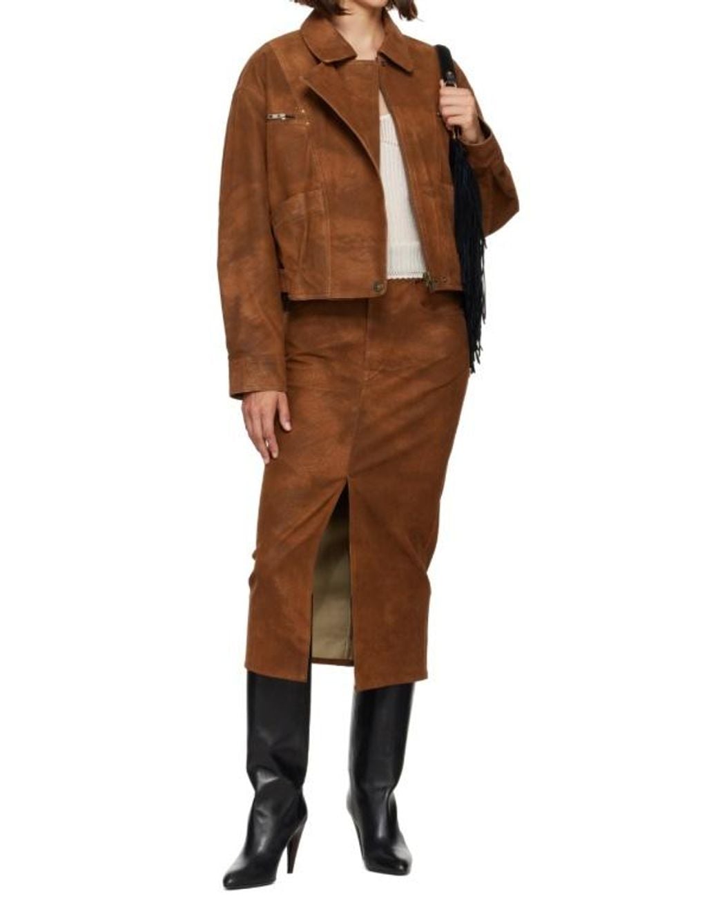 Isabel Marant Brown Long-Sleeve Casual Jacket
