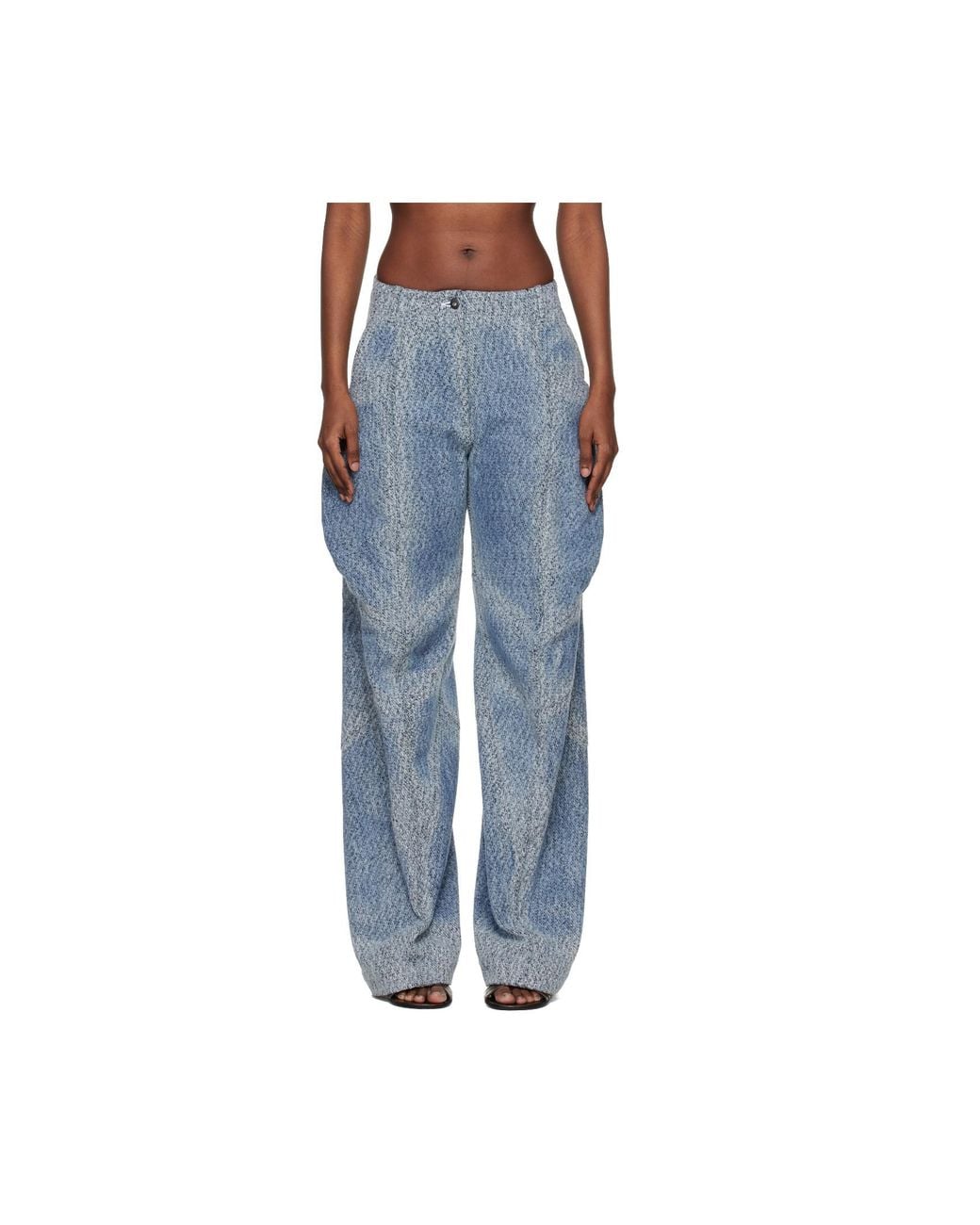 Kiko Kostadinov Blue Centennial Wide-Leg Jeans