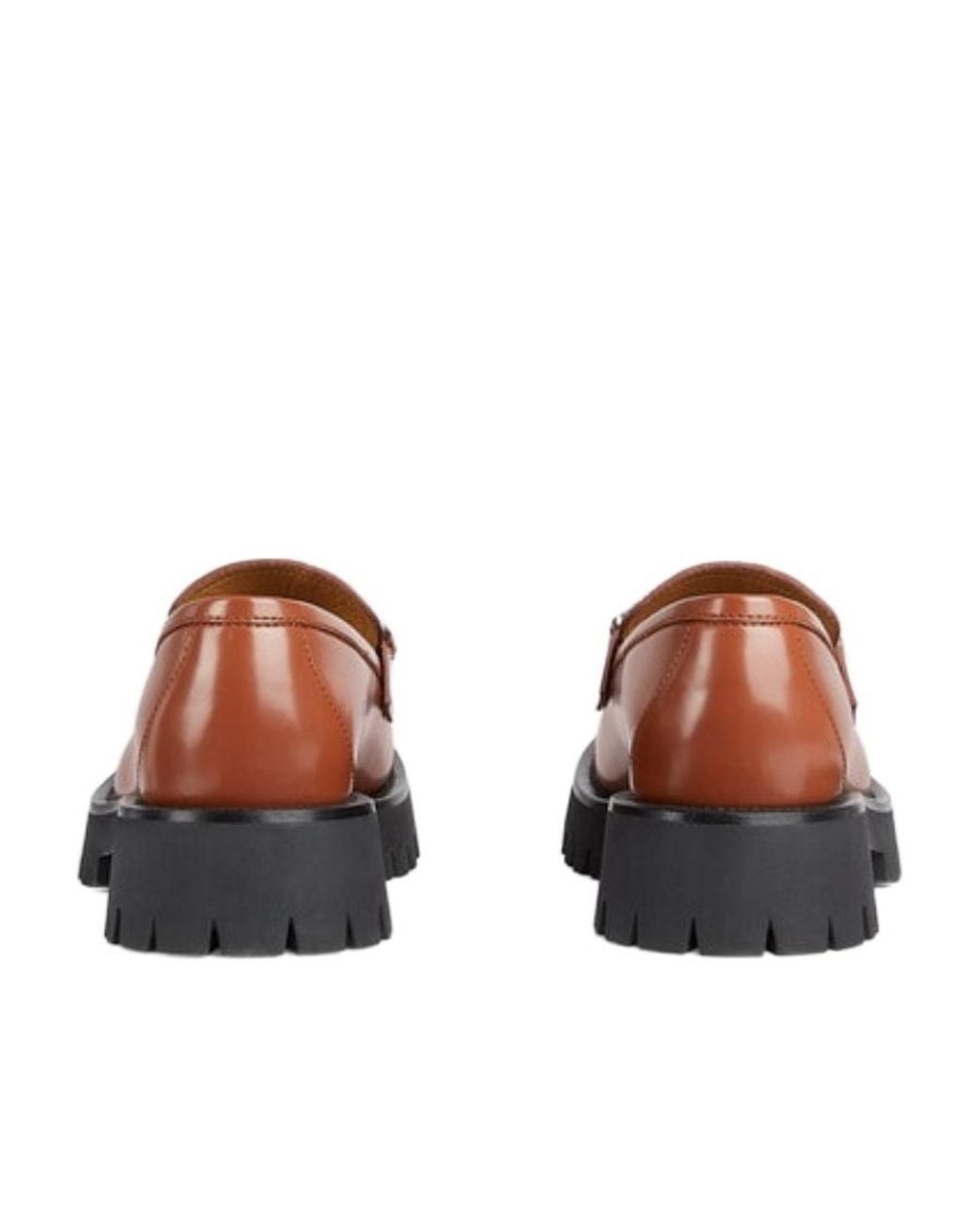 Gucci Brown Interlocking G Logo Leather Loafers for men