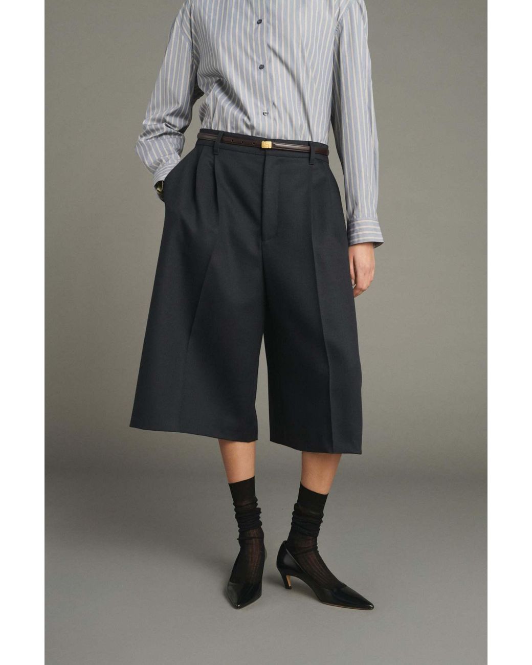 Soeur Blue Wide-Leg Trousers