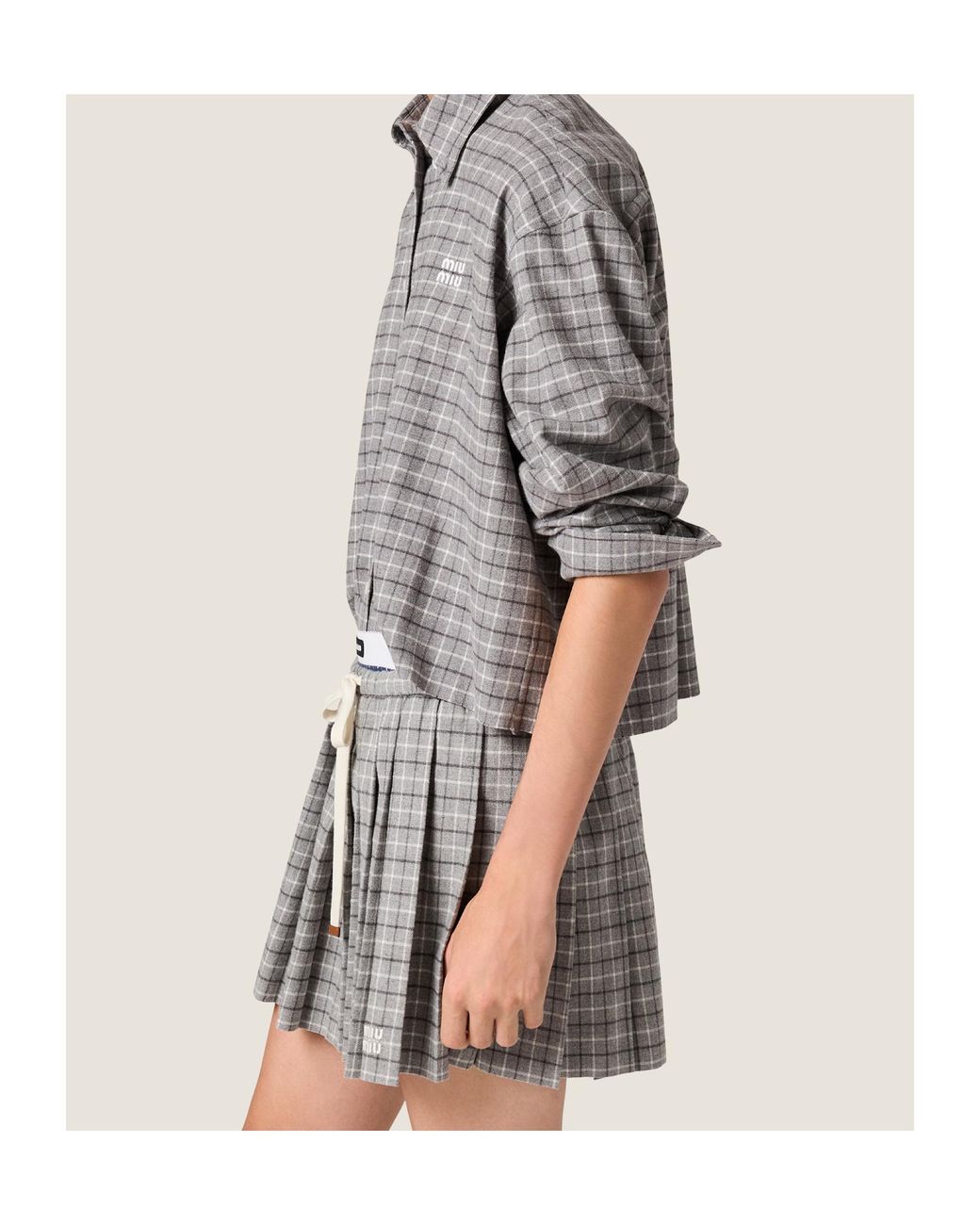 Miu Miu Gray Flannel Skirt