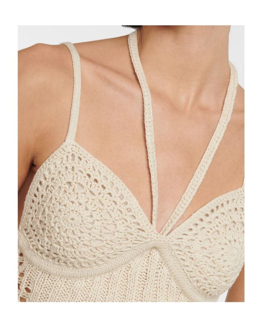 Jonathan Simkhai White Crocheted Vest