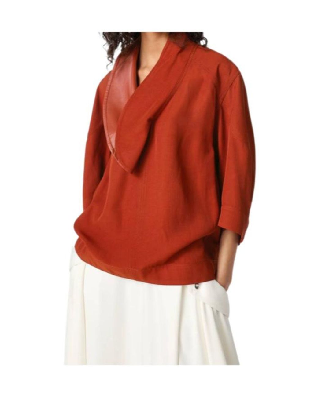 Bottega Veneta Red Long-Sleeved Relaxed-Fit Shirt