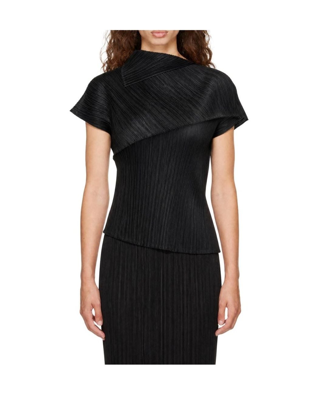 Pleats Please Issey Miyake Black Leap Top