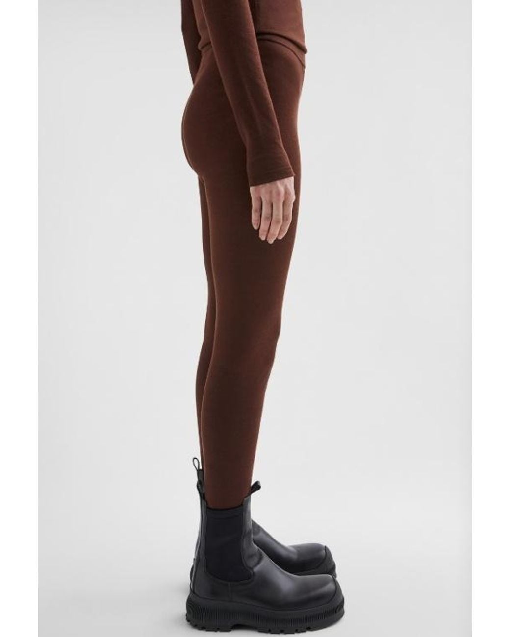 Jil Sander Brown Technical Leggings