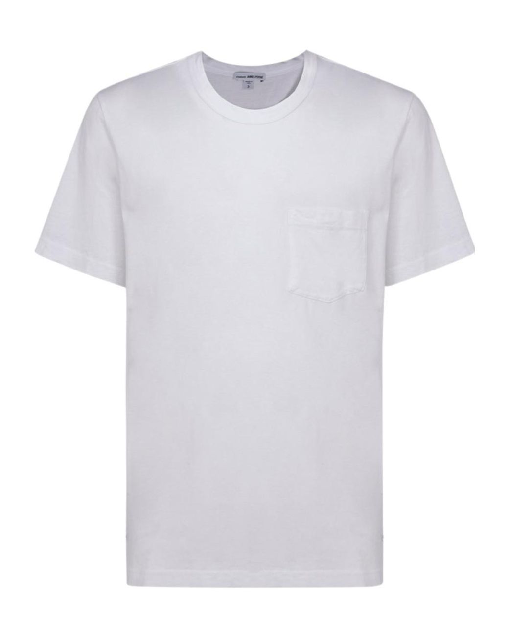 James Perse White Crewneck Short-Sleeved T-Shirt for men