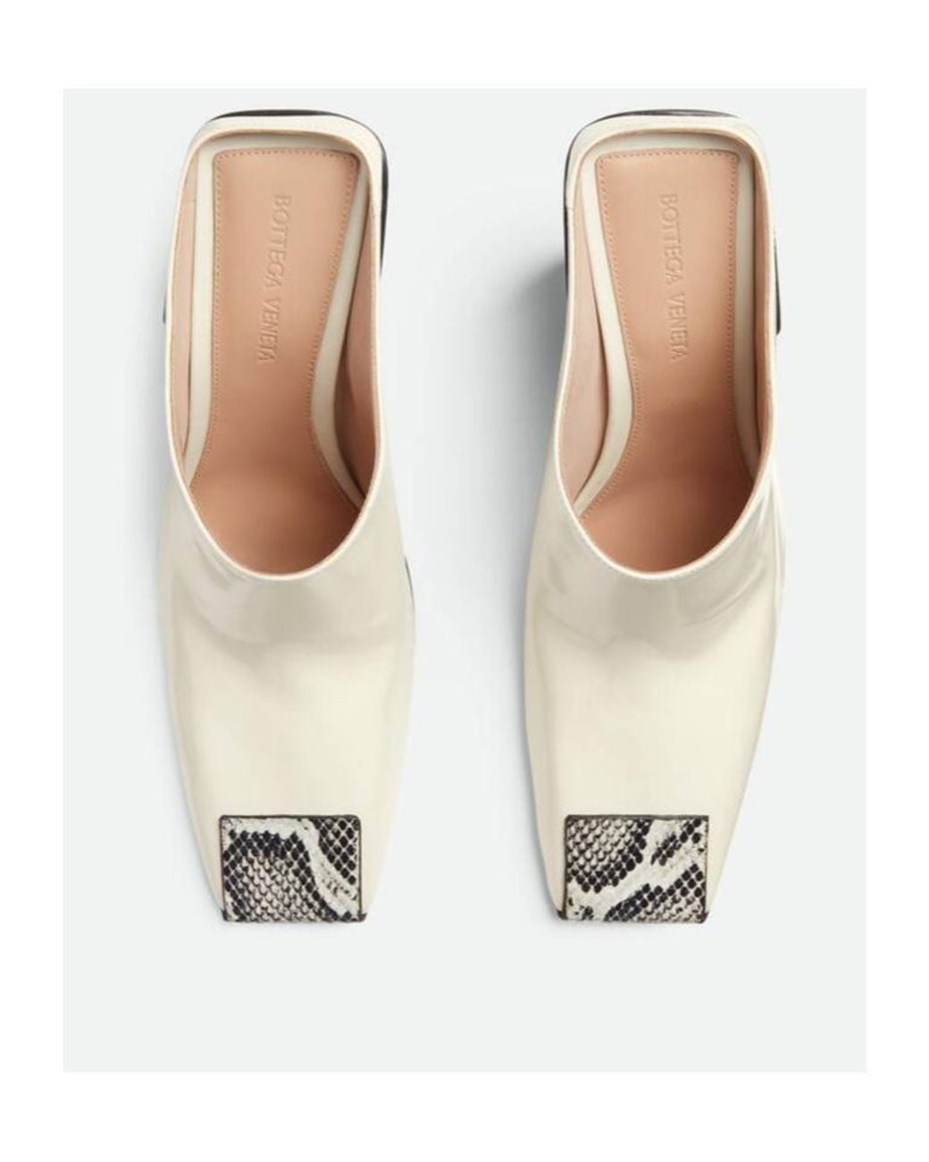 Bottega Veneta White Ventura Mules