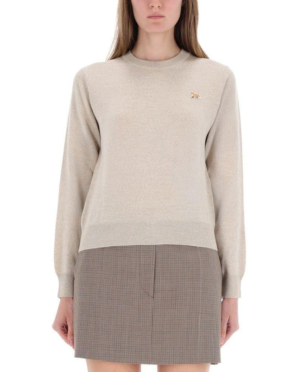 Maison Kitsuné Natural Maison Kitsuné Baby Fox Regular Jumper