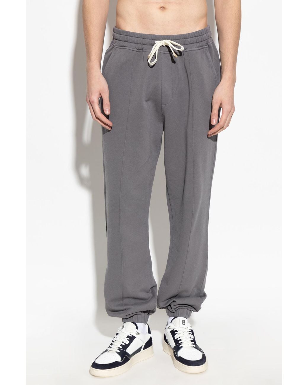 Eleventy Gray Drawstring Relaxed Joggers for men