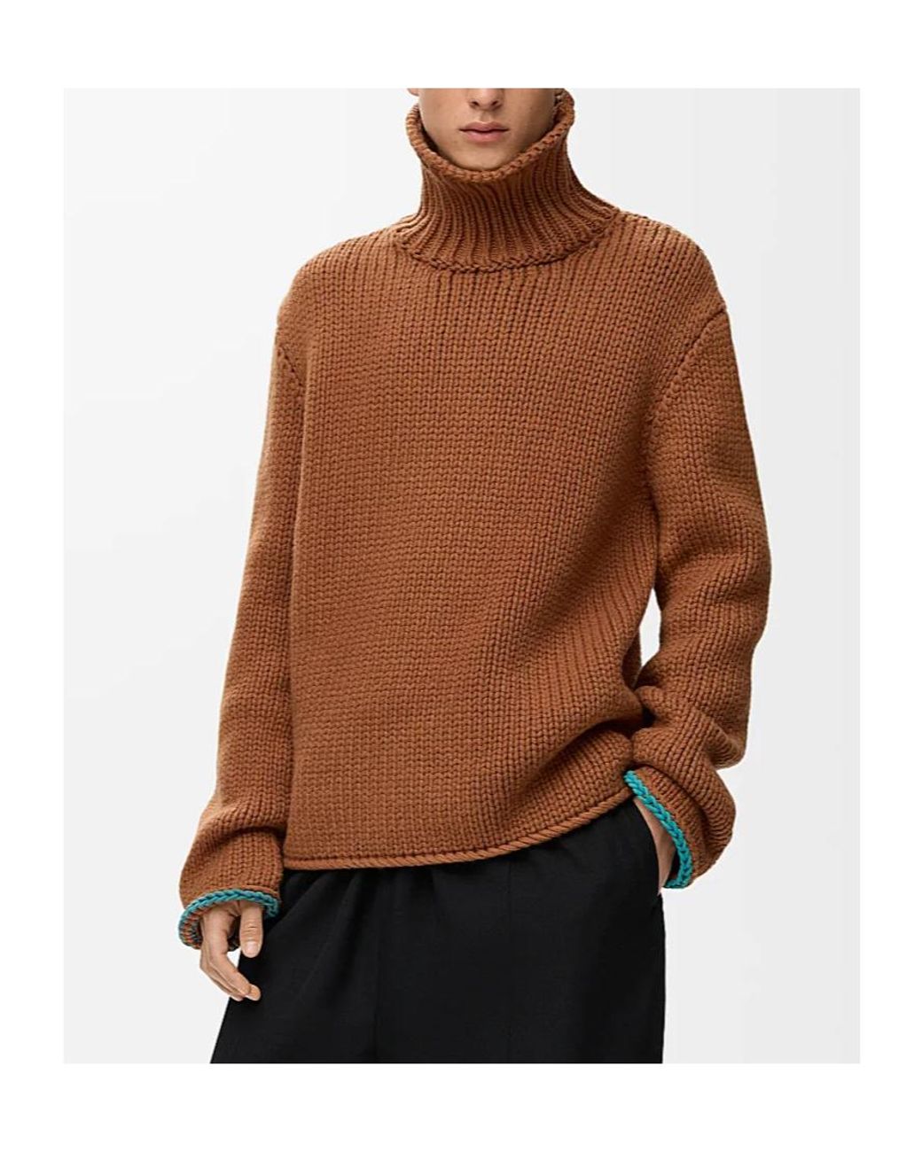 Loewe Brown Turtleneck Knitted Jumper for men