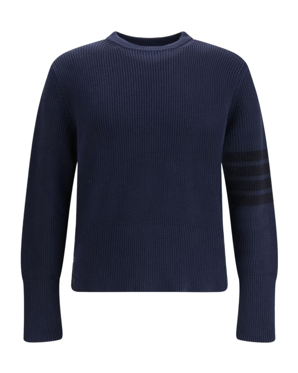 Thom Browne Blue Bar Knitted Jumper for men