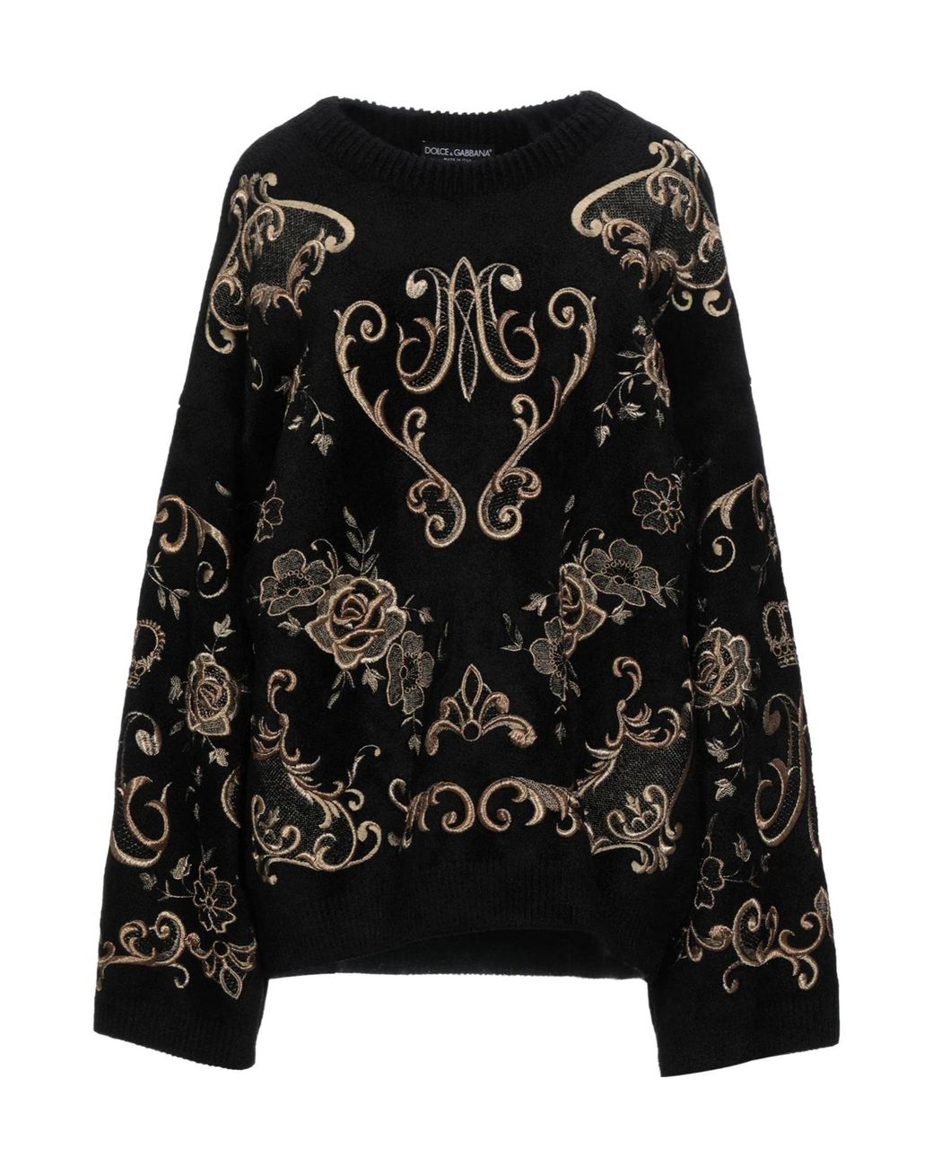 Dolce & Gabbana Black Long-Sleeve Knit Top