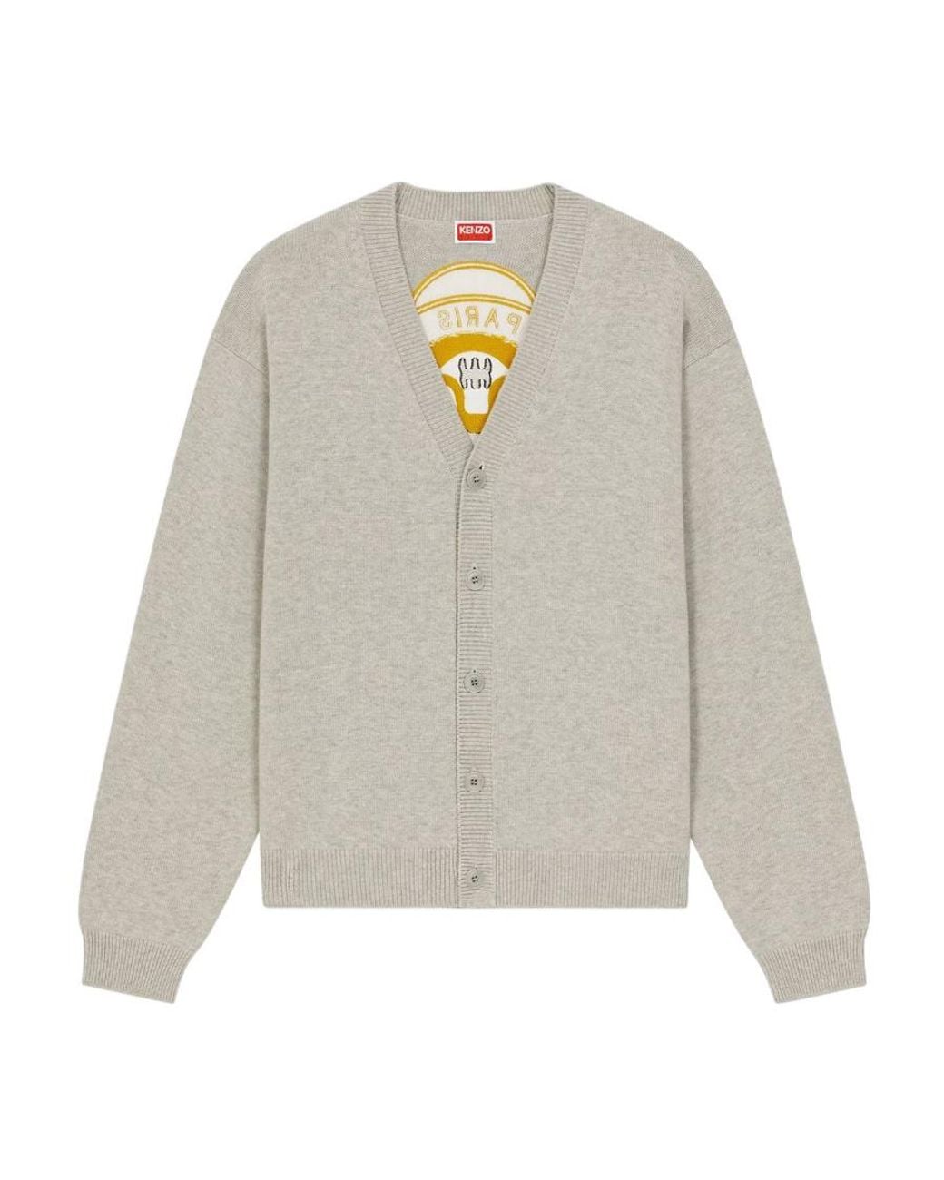 KENZO White Tiger Academy Buttoned Cardigan for men